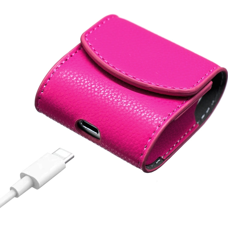 Lychee Wireless Bluetooth Headset Charging Box Leather Case for Apple Airpods