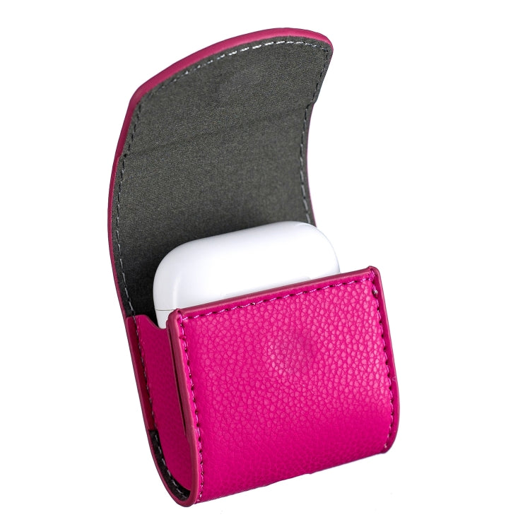 Lychee Wireless Bluetooth Headset Charging Box Leather Case for Apple Airpods