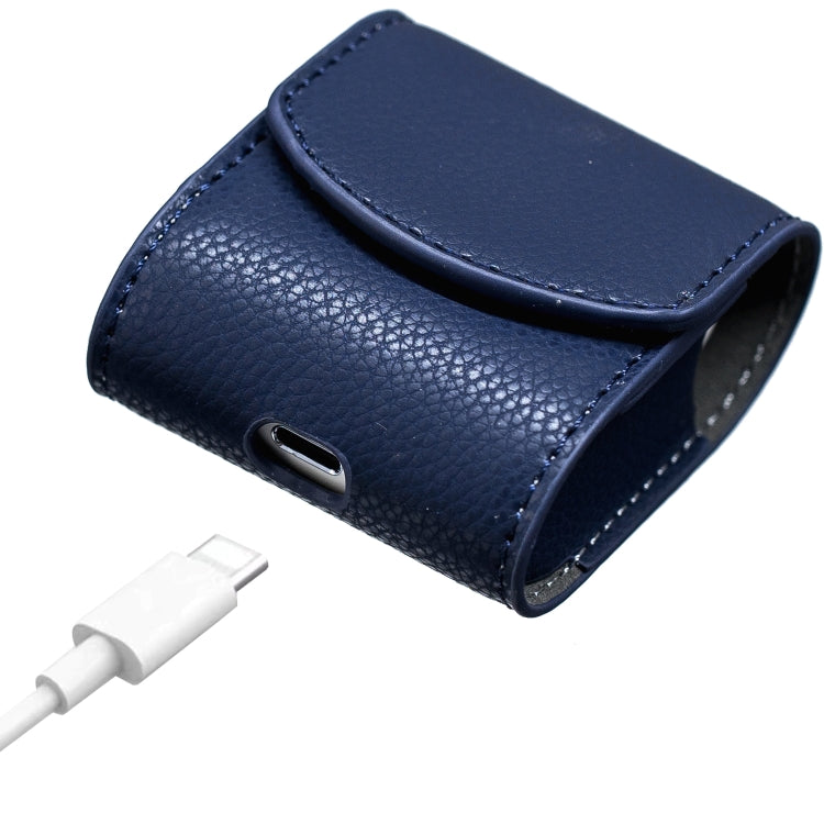 Lychee Wireless Bluetooth Headset Charging Box Leather Case for Apple Airpods