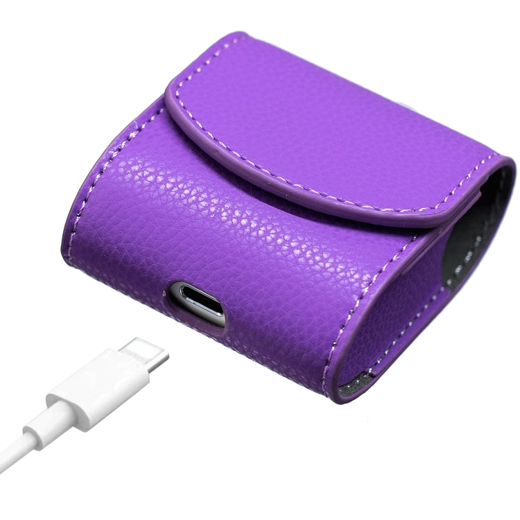 Lychee Wireless Bluetooth Headset Charging Box Leather Case for Apple Airpods