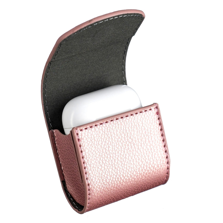 Lychee Wireless Bluetooth Headset Charging Box Leather Case for Apple Airpods