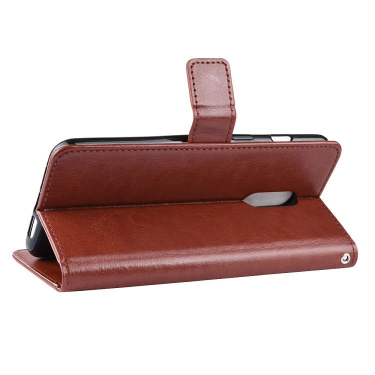 Retro Crazy Horse Texture Horizontal Flip Leather Case for OnePlus 7, with Holder & Card Slots & Photo Frame