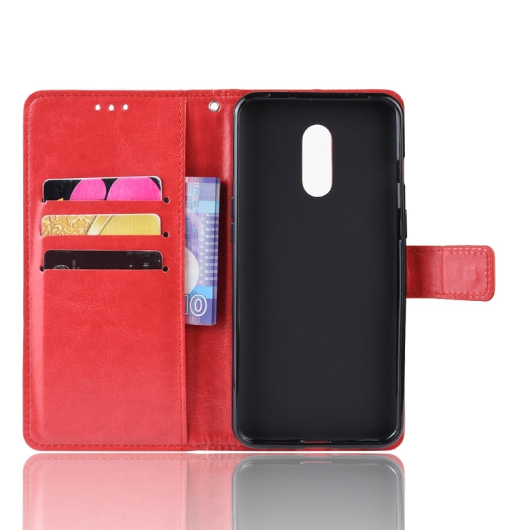 Retro Crazy Horse Texture Horizontal Flip Leather Case for OnePlus 7, with Holder & Card Slots & Photo Frame