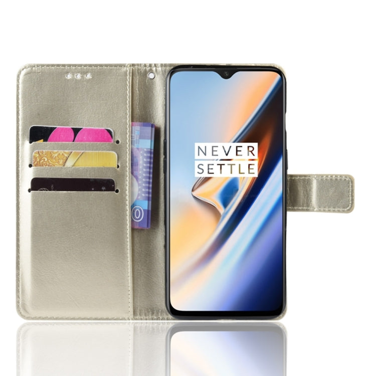 Retro Crazy Horse Texture Horizontal Flip Leather Case for OnePlus 7, with Holder & Card Slots & Photo Frame