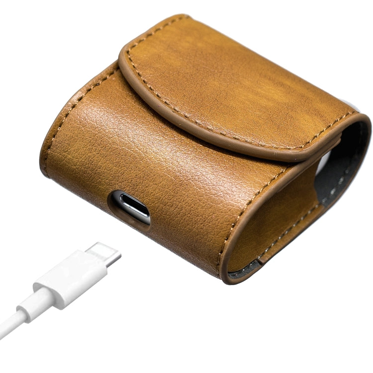 Oil Pattern Wireless Bluetooth Headset Charging Box Leather Case for Apple Airpods