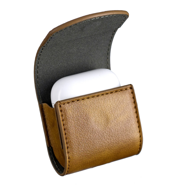 Oil Pattern Wireless Bluetooth Headset Charging Box Leather Case for Apple Airpods