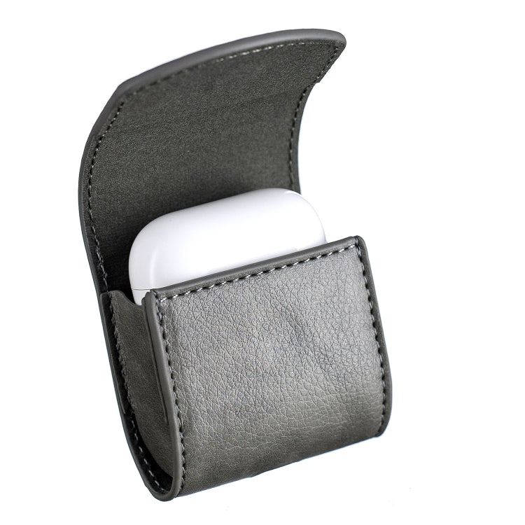 Oil Pattern Wireless Bluetooth Headset Charging Box Leather Case for Apple Airpods