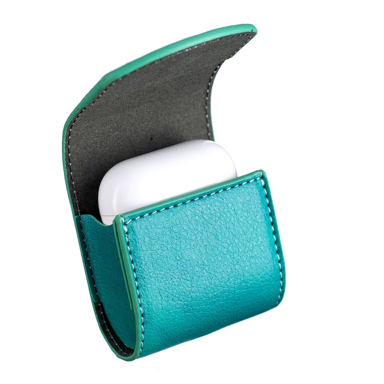 Oil Pattern Wireless Bluetooth Headset Charging Box Leather Case for Apple Airpods