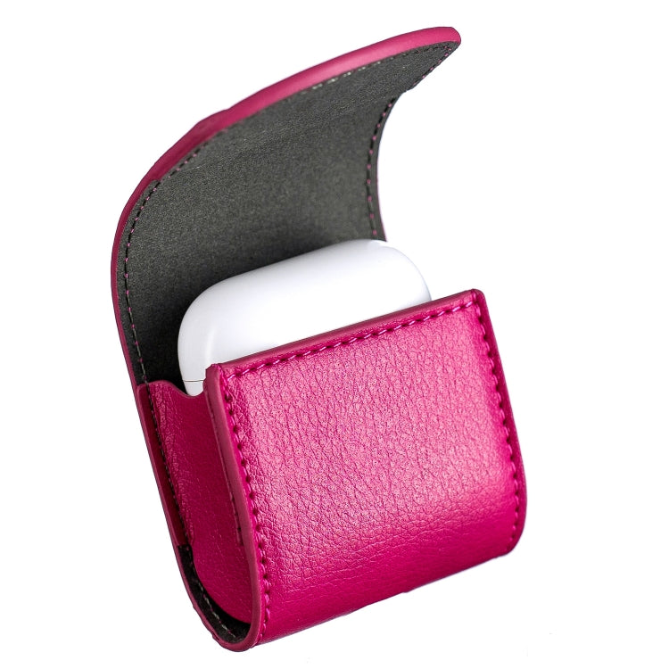 Oil Pattern Wireless Bluetooth Headset Charging Box Leather Case for Apple Airpods