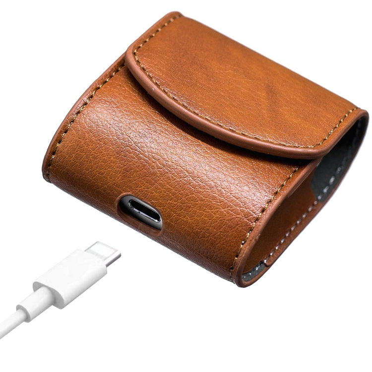 Oil Pattern Wireless Bluetooth Headset Charging Box Leather Case for Apple Airpods