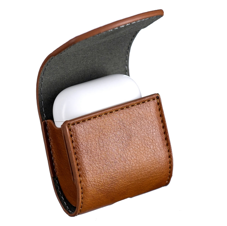 Oil Pattern Wireless Bluetooth Headset Charging Box Leather Case for Apple Airpods