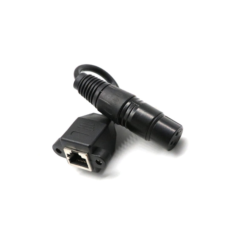 15cm XLR 3 Pin Female To RJ45 Female Network Connector Adapter Converter Cable