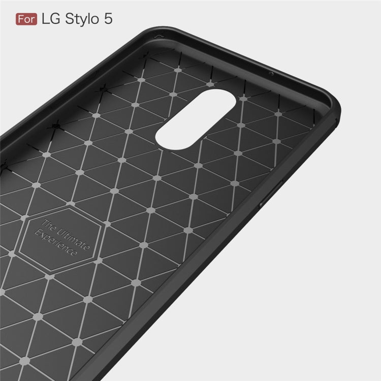Brushed Texture Carbon Fiber TPU Case for LG Stylo 5