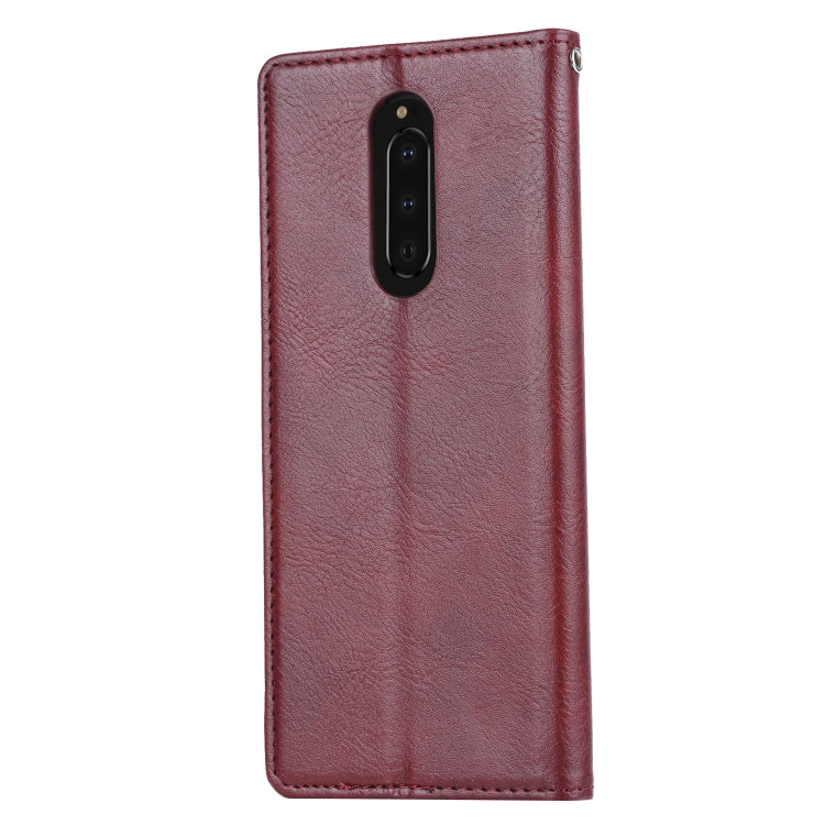 Knead Skin Texture Horizontal Flip Leather Case for Sony Xperia 1, with Photo Frame & Holder & Card Slots & Wallet