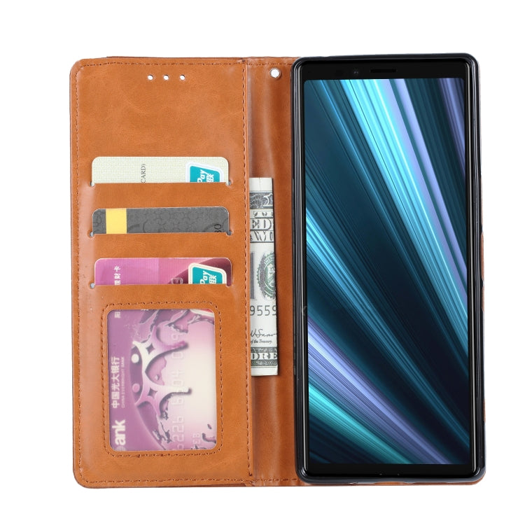 Knead Skin Texture Horizontal Flip Leather Case for Sony Xperia 1, with Photo Frame & Holder & Card Slots & Wallet
