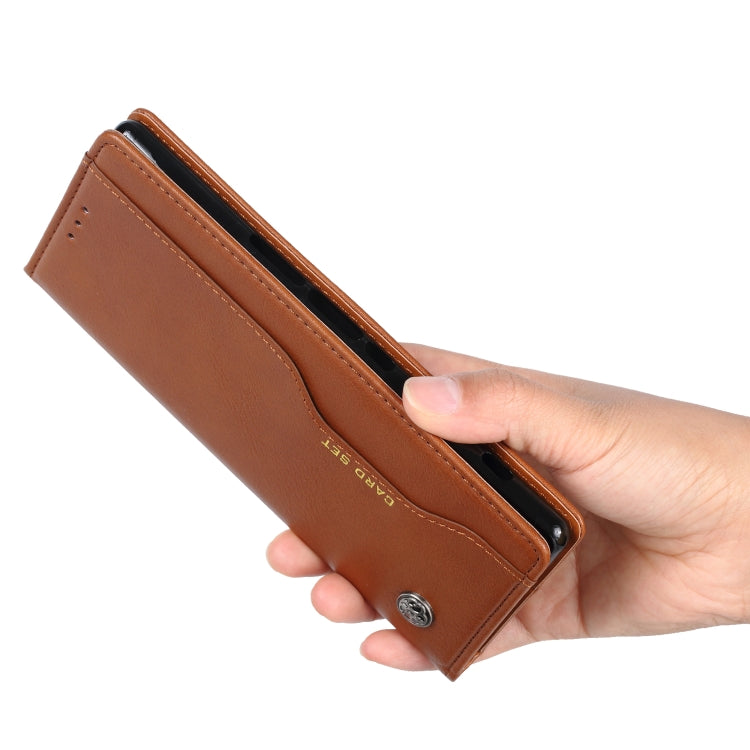 Knead Skin Texture Horizontal Flip Leather Case for Sony Xperia 1, with Photo Frame & Holder & Card Slots & Wallet