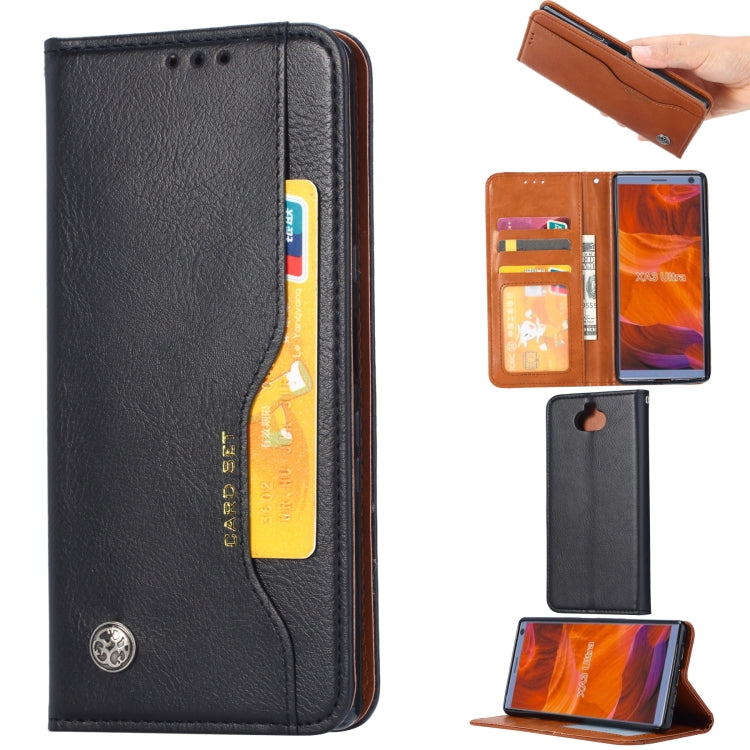 Knead Skin Texture Horizontal Flip Leather Case for Sony Xperia 10, with Photo Frame & Holder & Card Slots & Wallet