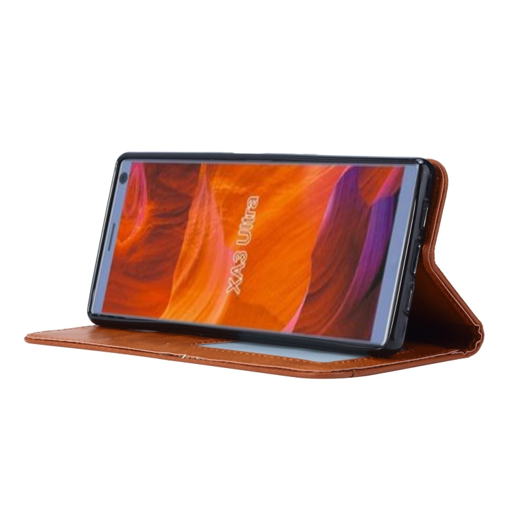 Knead Skin Texture Horizontal Flip Leather Case for Sony Xperia 10, with Photo Frame & Holder & Card Slots & Wallet