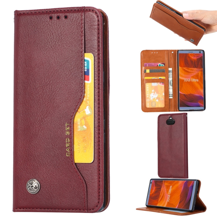 Knead Skin Texture Horizontal Flip Leather Case for Sony Xperia 10, with Photo Frame & Holder & Card Slots & Wallet