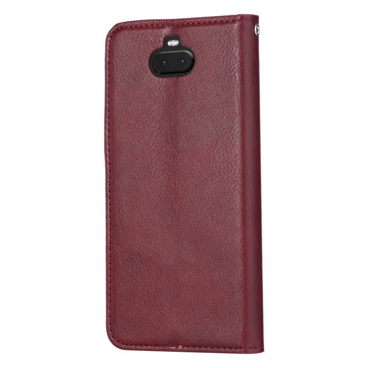 Knead Skin Texture Horizontal Flip Leather Case for Sony Xperia 10, with Photo Frame & Holder & Card Slots & Wallet