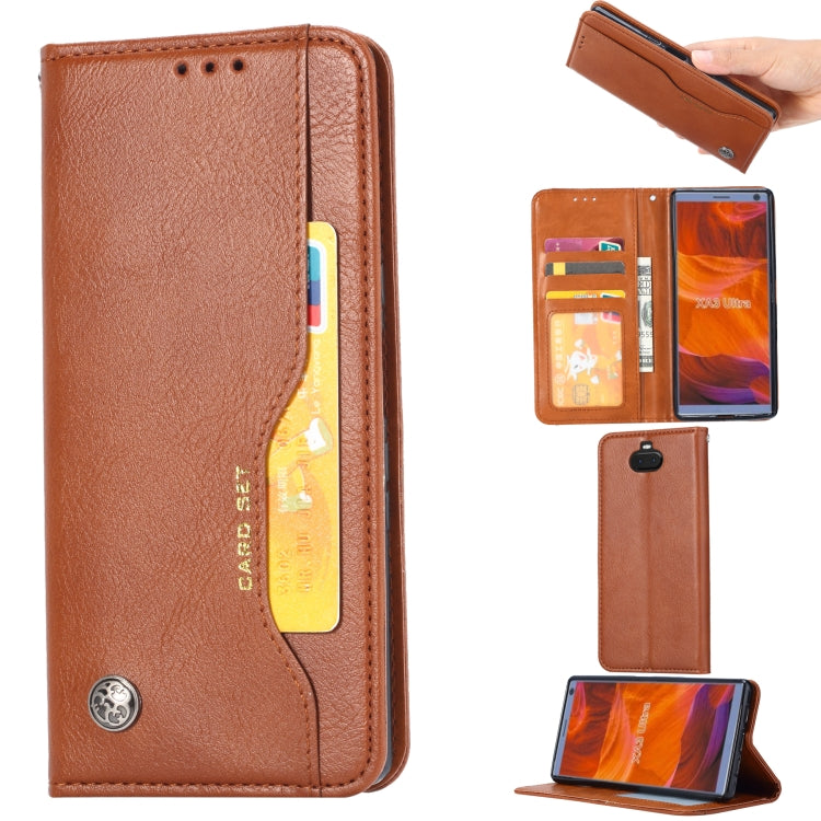 Knead Skin Texture Horizontal Flip Leather Case for Sony Xperia 10, with Photo Frame & Holder & Card Slots & Wallet