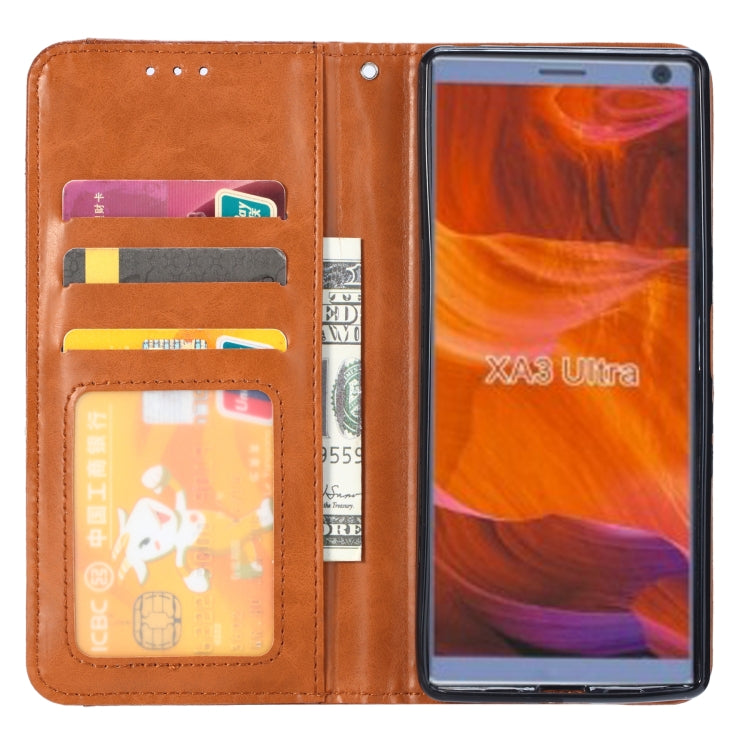 Knead Skin Texture Horizontal Flip Leather Case for Sony Xperia 10, with Photo Frame & Holder & Card Slots & Wallet