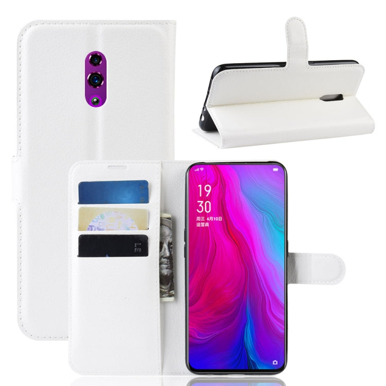 Litchi Texture Horizontal Flip PU Leather Case for OPPO Reno, with Wallet & Holder & Card Slots