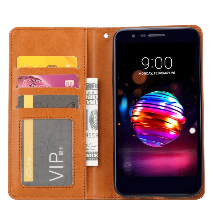 Knead Skin Texture Horizontal Flip Leather Case for LG K10 (2018), with Photo Frame & Holder & Card Slots & Wallet