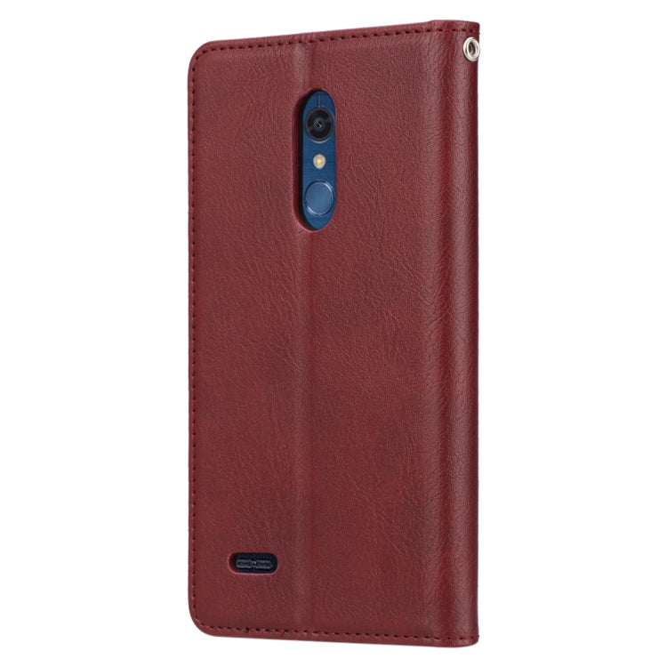Knead Skin Texture Horizontal Flip Leather Case for LG K10 (2018), with Photo Frame & Holder & Card Slots & Wallet