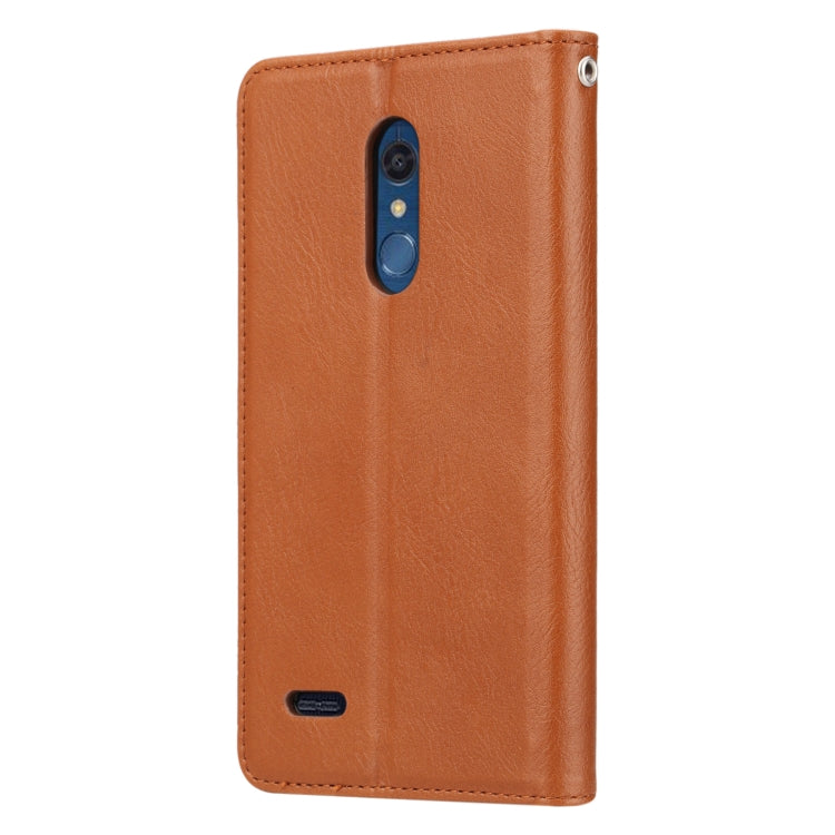 Knead Skin Texture Horizontal Flip Leather Case for LG K10 (2018), with Photo Frame & Holder & Card Slots & Wallet