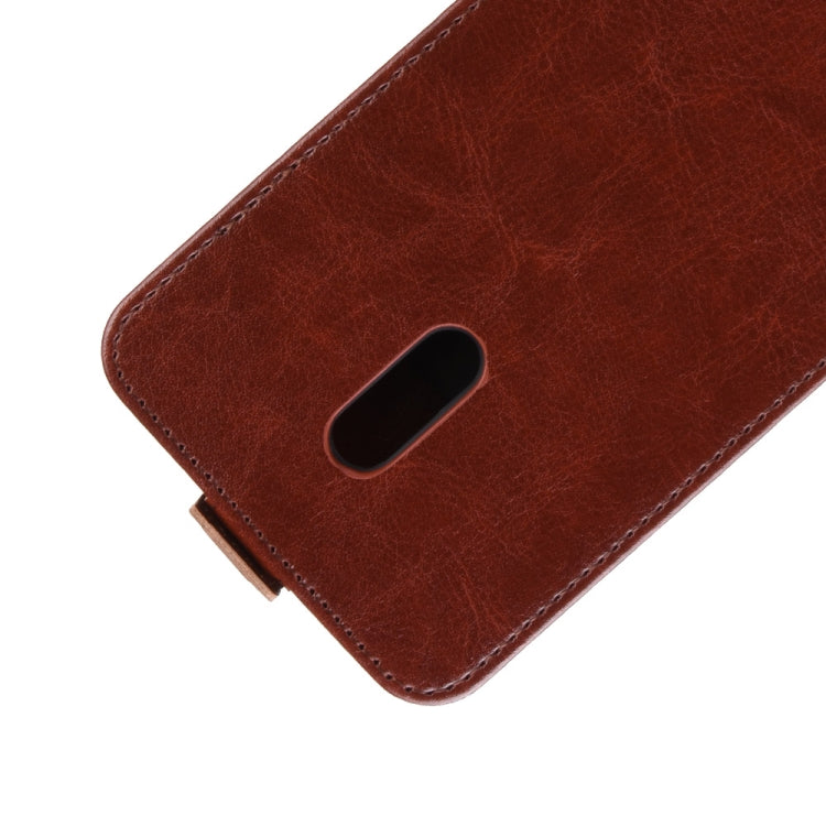 Crazy Horse Texture Vertical Flip Leather Case for OPPO Reno, with Card Slot & Photo Frame