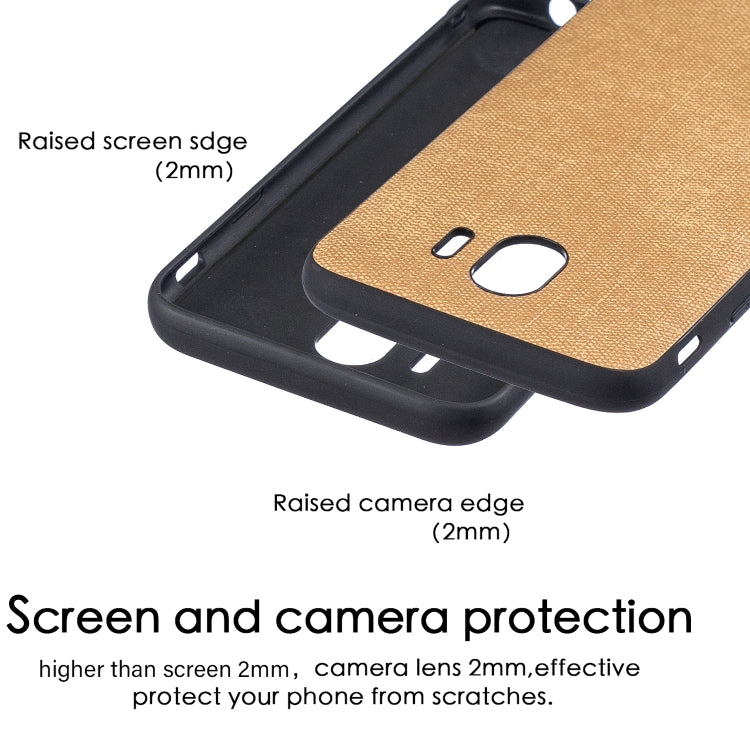Shockproof Matching Denim PC + PU + TPU Protective Case for Galaxy J4 (2018)