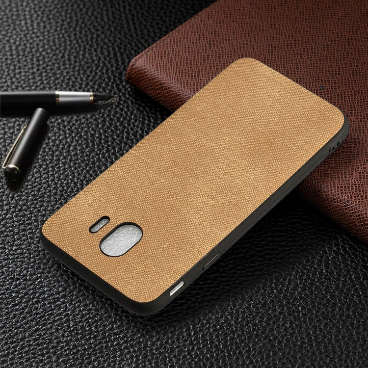 Shockproof Matching Denim PC + PU + TPU Protective Case for Galaxy J4 (2018)