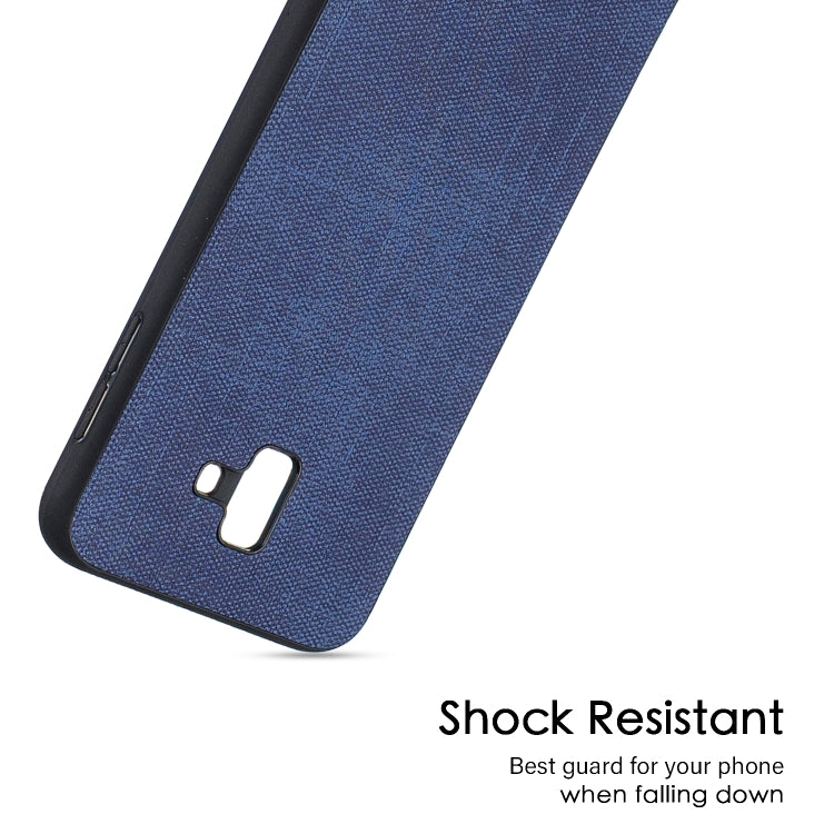 Shockproof  Matching Denim PC + PU + TPU Protective Case for Galaxy J6+