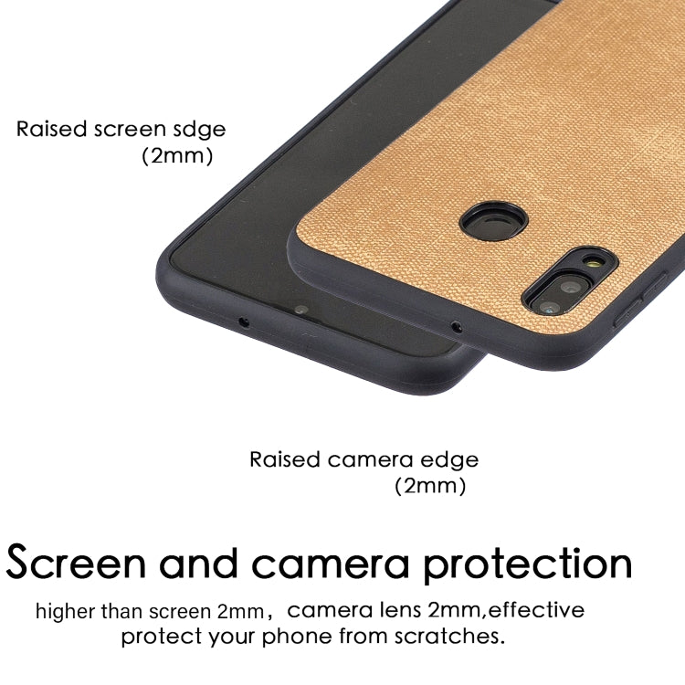 Shockproof  Matching Denim PC + PU + TPU Protective Case for Galaxy M20