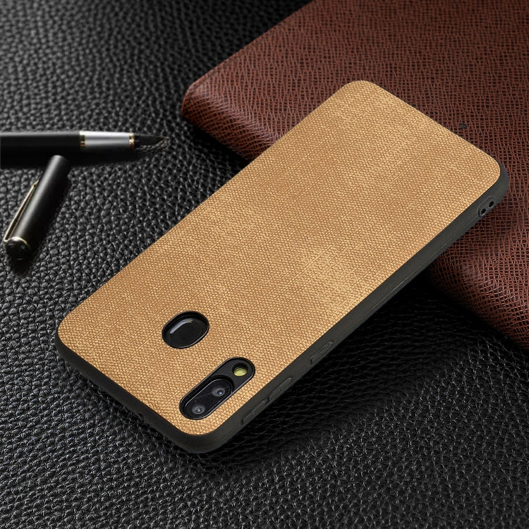 Shockproof  Matching Denim PC + PU + TPU Protective Case for Galaxy M20