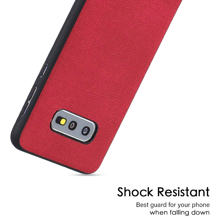 Shockproof Cloth Texture PC+ TPU Protective Case for Galaxy S10e