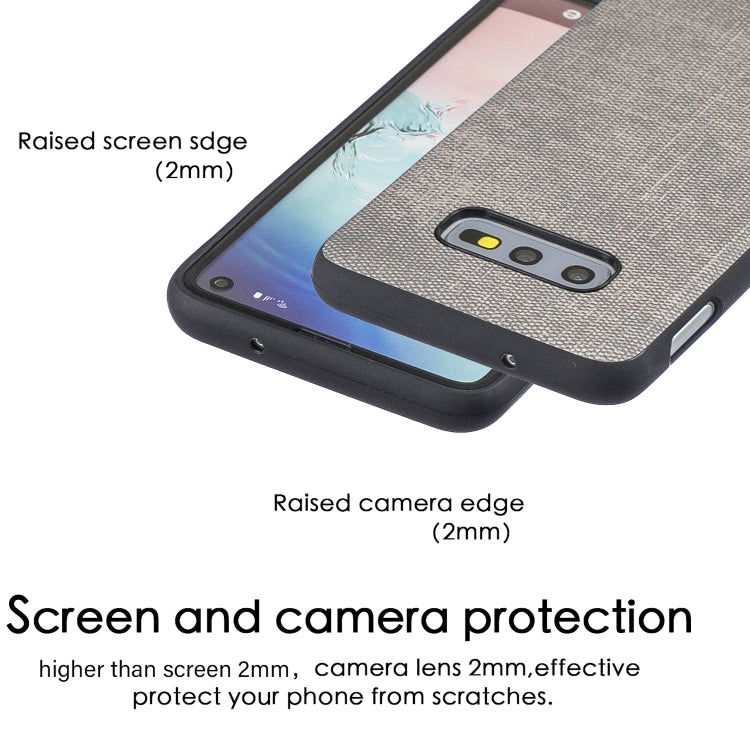 Shockproof Cloth Texture PC+ TPU Protective Case for Galaxy S10e