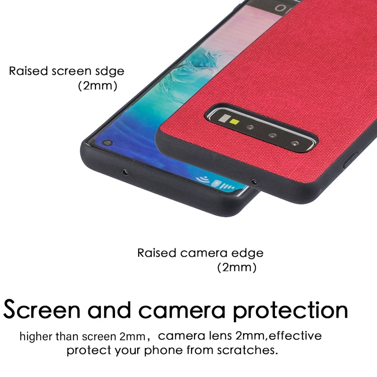 Shockproof Cloth Texture PC+ TPU Protective Case for Galaxy S10