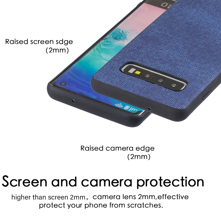 Shockproof Cloth Texture PC+ TPU Protective Case for Galaxy S10
