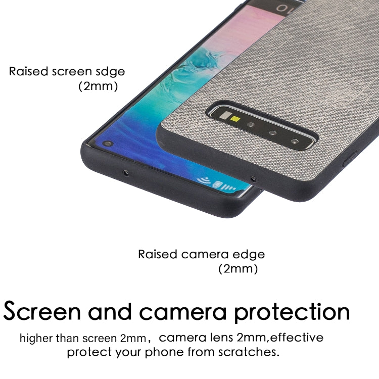 Shockproof Cloth Texture PC+ TPU Protective Case for Galaxy S10