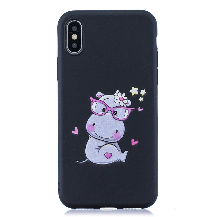 For iPhone XS Max Shockproof Protector Cover Full Coverage Silicone Case, Color:Hippo