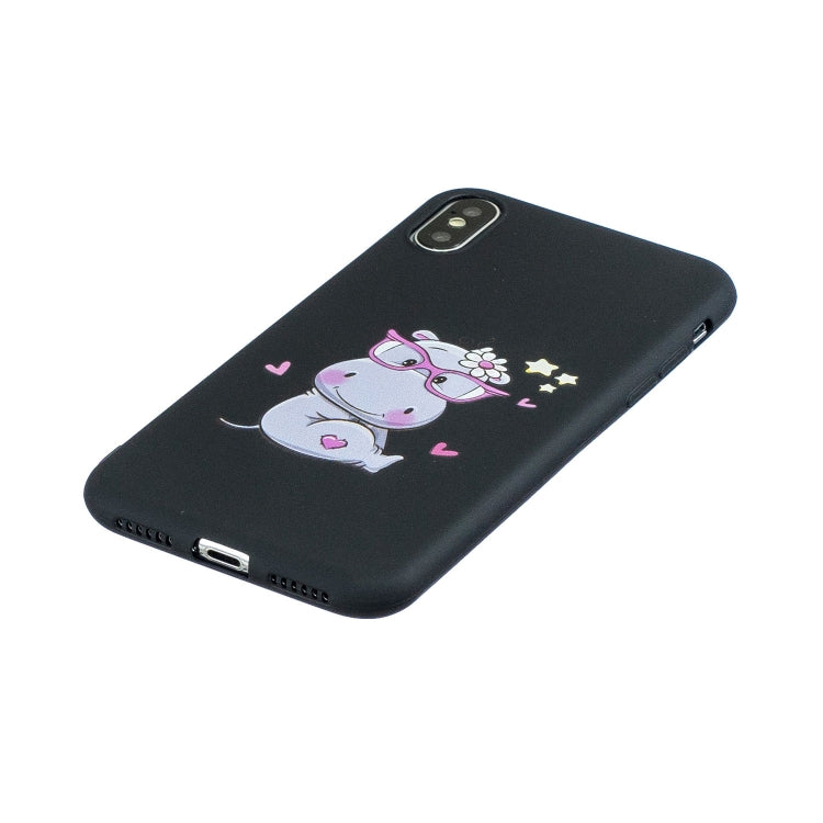 For iPhone XS Max Shockproof Protector Cover Full Coverage Silicone Case, Color:Hippo
