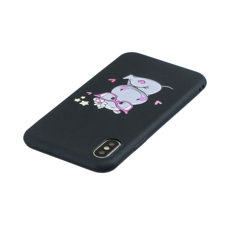 For iPhone XS Max Shockproof Protector Cover Full Coverage Silicone Case, Color:Hippo