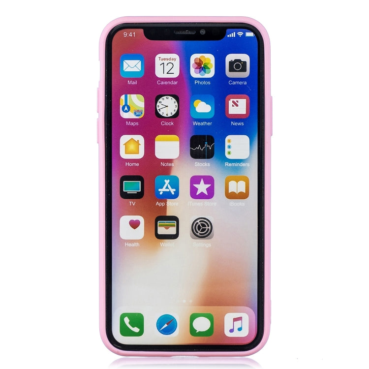 For iPhone XS Max Shockproof Protector Cover Full Coverage Silicone Case, Color:Pink pig