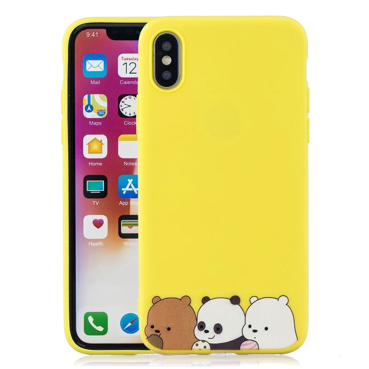 For iPhone XS Max Shockproof Protector Cover Full Coverage Silicone Case, Color:The Bears