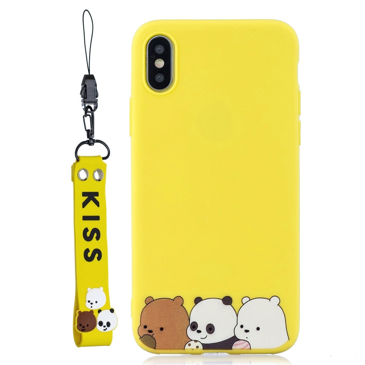 For iPhone XS Max Shockproof Protector Cover Full Coverage Silicone Case, Color:The Bears