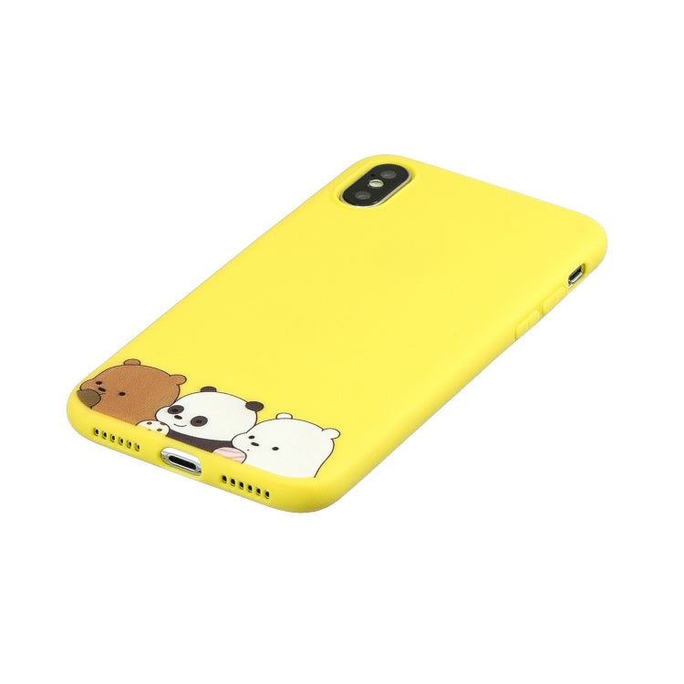 For iPhone XS Max Shockproof Protector Cover Full Coverage Silicone Case, Color:The Bears