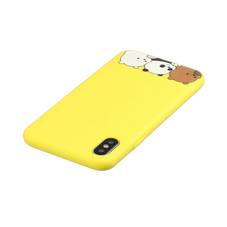 For iPhone XS Max Shockproof Protector Cover Full Coverage Silicone Case, Color:The Bears