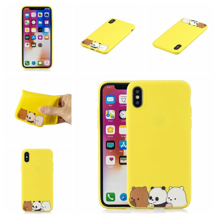 For iPhone XS Max Shockproof Protector Cover Full Coverage Silicone Case, Color:The Bears